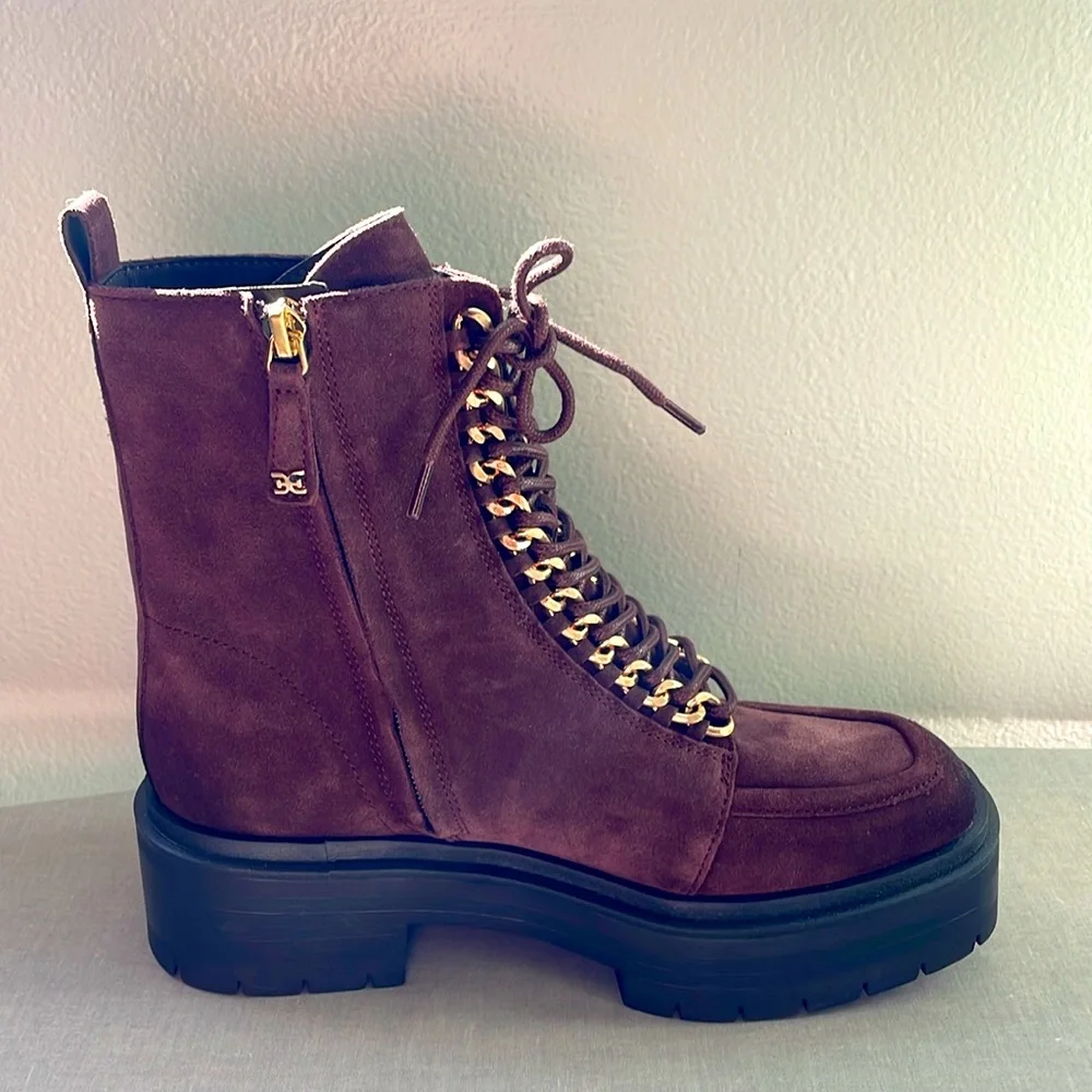 NEW! Sam Edelman Lovrin Women’s Leather Combat Boots Size 7 - Picture 5 of 12